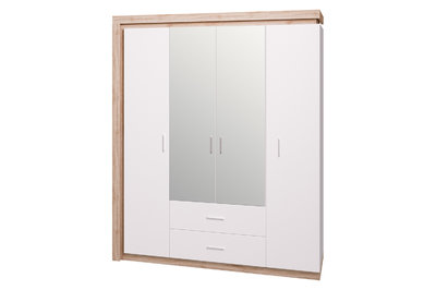 Шкаф 4-дверный с зеркалом Hoff Люмен 